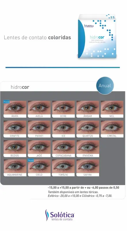 Lentes de contato descartáveis diárias